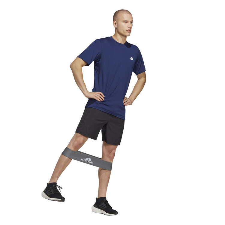 adidas Mens Train Essentials Stretch Training Tee, Blue, rebel_hi-res