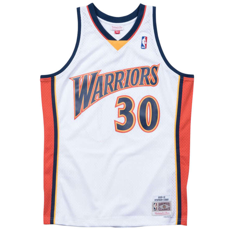 Golden State Warriors Steph Curry 09 Mens Home Jersey White XXL, White, rebel_hi-res
