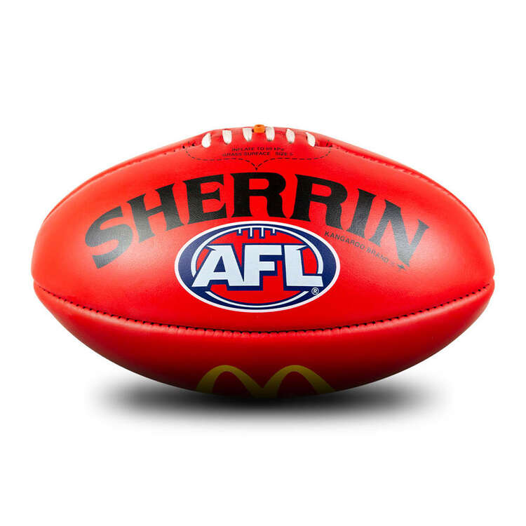 Sherrin KB Official AFL Red Game Ball, , rebel_hi-res