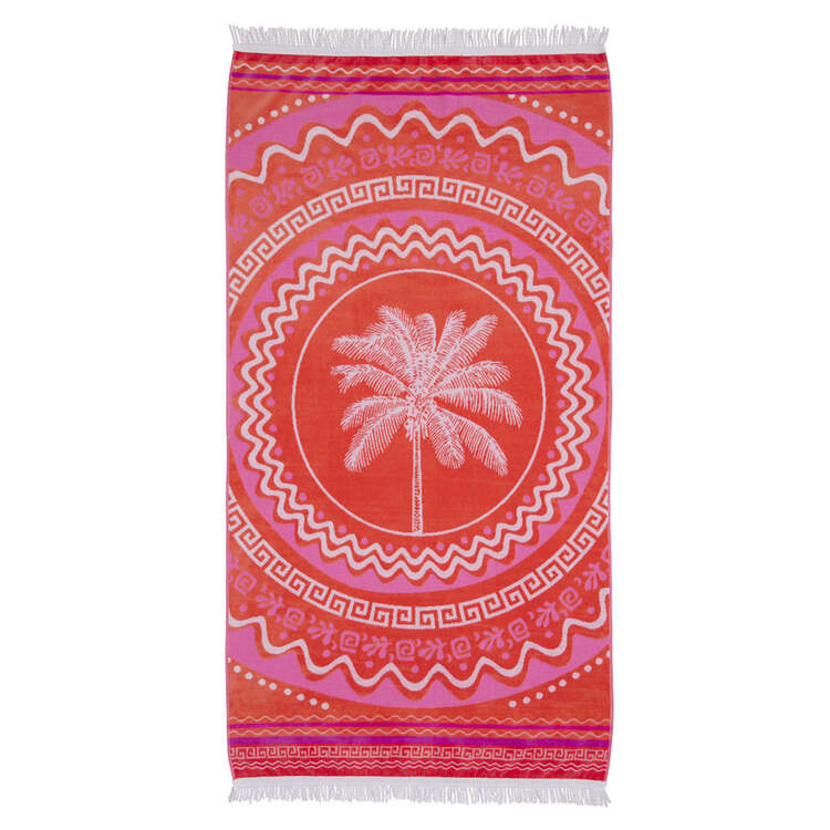 Tahwalhi Palmdala Velour Jacquard Beach Towel, , rebel_hi-res