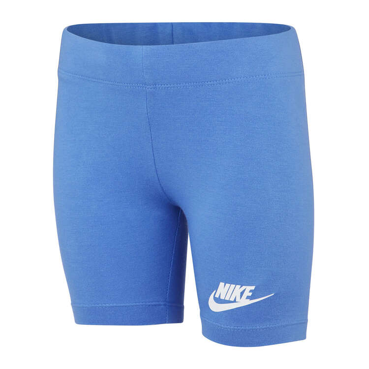 Nike Junior Girls LBR Solid Cotton Bike Shorts, Blue, rebel_hi-res