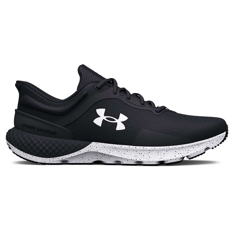 Under Armour Charged Escape 4 Mens Running Shoes, Black/White, rebel_hi-res