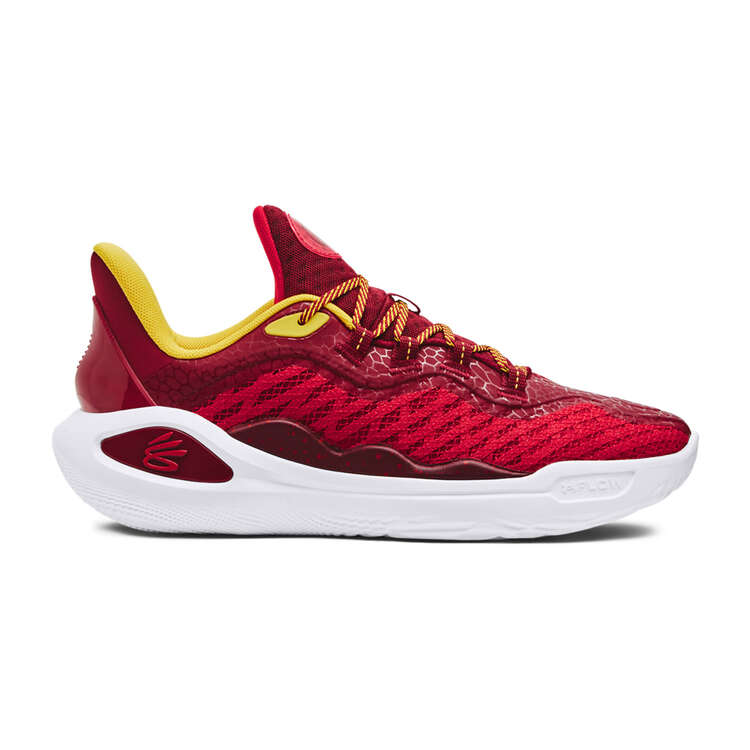Under Armour Curry 11 Bruce Lee Fire Basketball Shoes Red US Mens 7 / Womens 8.5, Red, rebel_hi-res