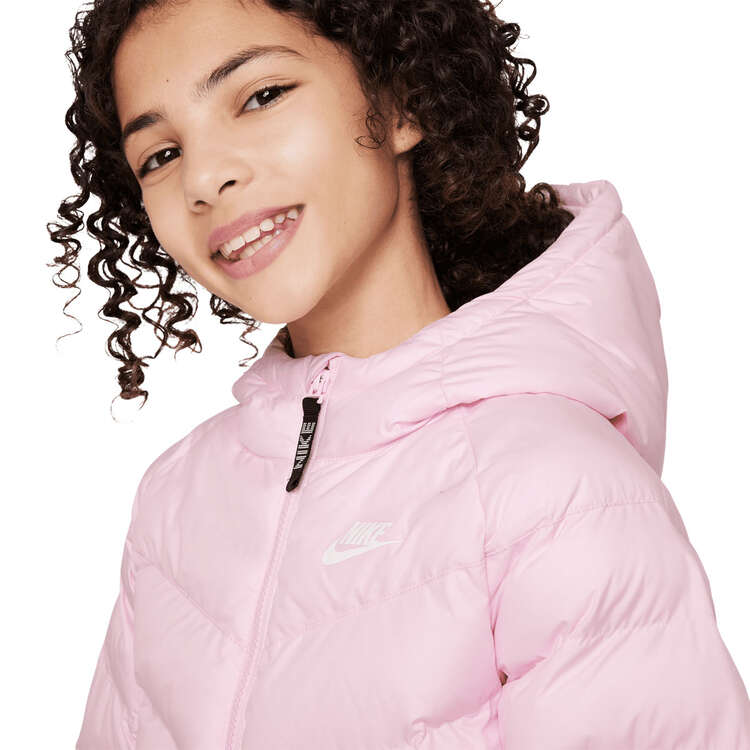 Nike Kids Sportswear Synthetic Fill Hooded Jacket, Pink, rebel_hi-res