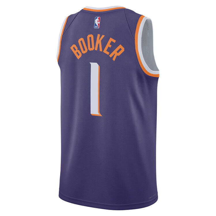 Nike Boys Devin Booker Suns HWC Swingman Jersey - Purple/Yellow Size XL