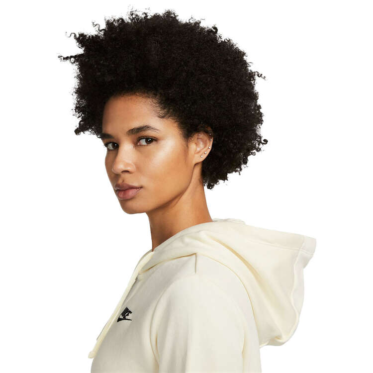 Nike Womens Sportswear Club Fleece Full-Zip Hoodie, White, rebel_hi-res