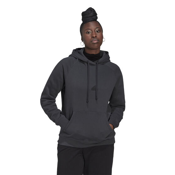 adidas Sportswear Womens Oversized Hooded Sweatshirt, Carbon, rebel_hi-res