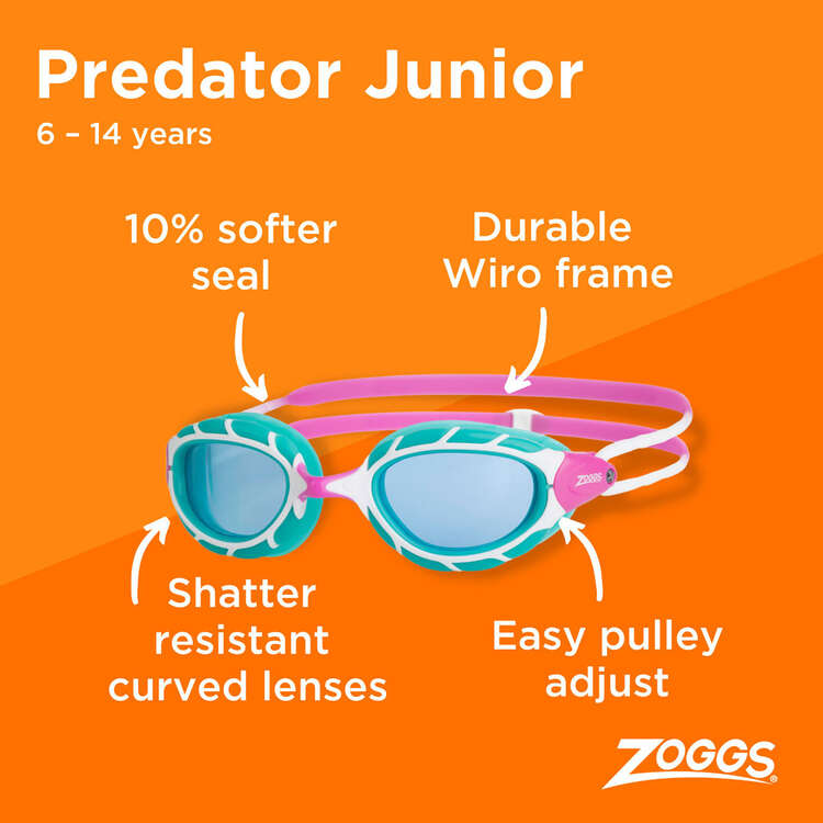 Zoggs Predator Junior Swim Goggles, , rebel_hi-res