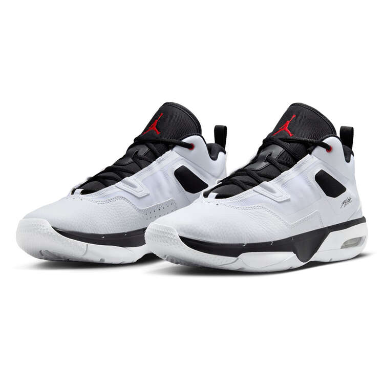 Jordan Stay Loyal 3 Basketball Shoes, White/Red, rebel_hi-res