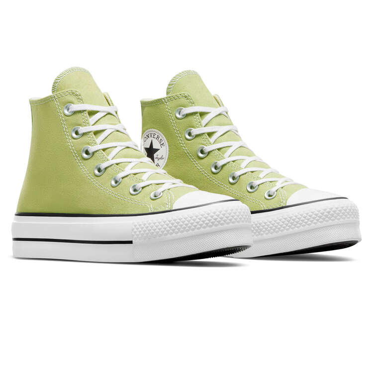 Converse Chuck Taylor All Star Lift High Womens Casual Shoes, Green/White, rebel_hi-res