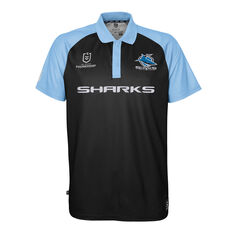 Cronulla-Sutherland Sharks 2021 Mens Polo Black S, Black, rebel_hi-res