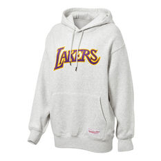 Los Angeles Lakers Vintage Logo Hoodie White Marle XS, , rebel_hi-res