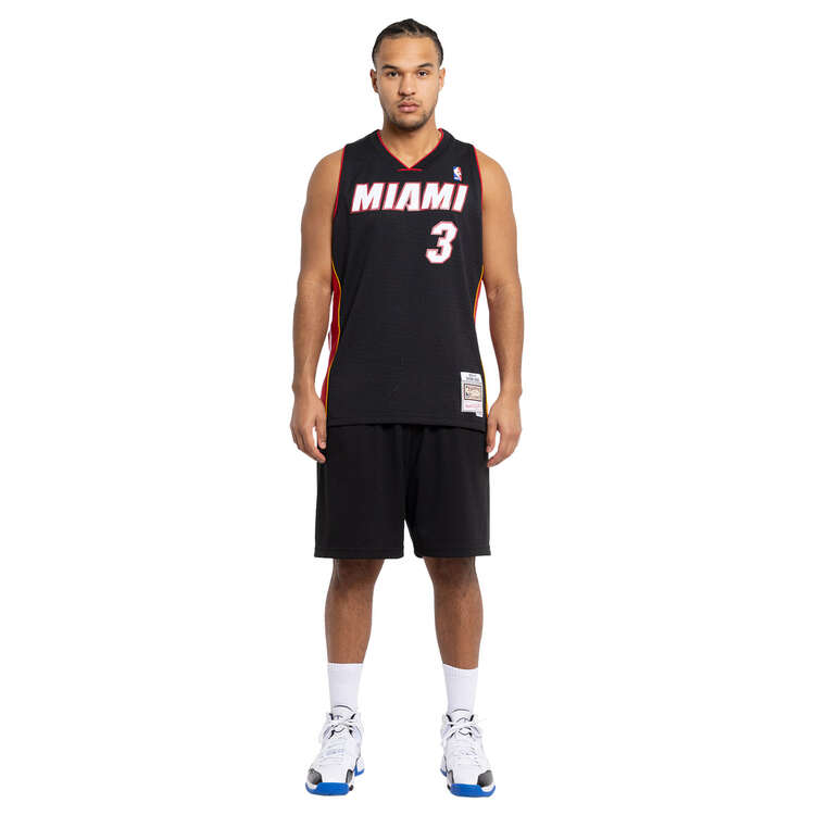 Miami Heat Mens Dwayne Wade 2012/13 Swingman Basketball Jersey, Black, rebel_hi-res