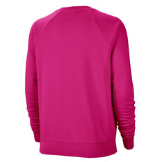 Nike Womens Sportswear Essential Fleece Sweatshirt Pink XS, Pink, rebel_hi-res