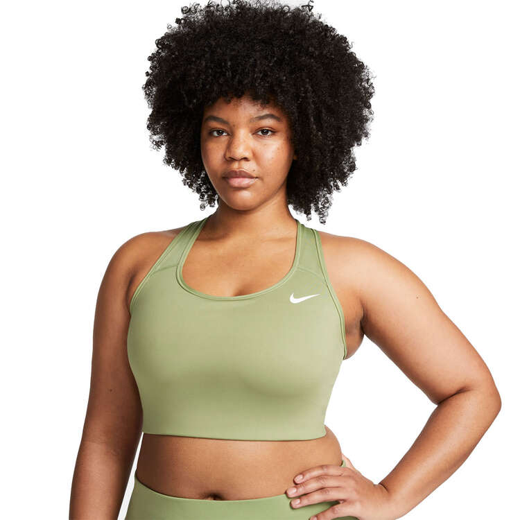Nike Womens Dri-FIT Swoosh Non-Padded Sports Bra (Plus Size) Khaki XL