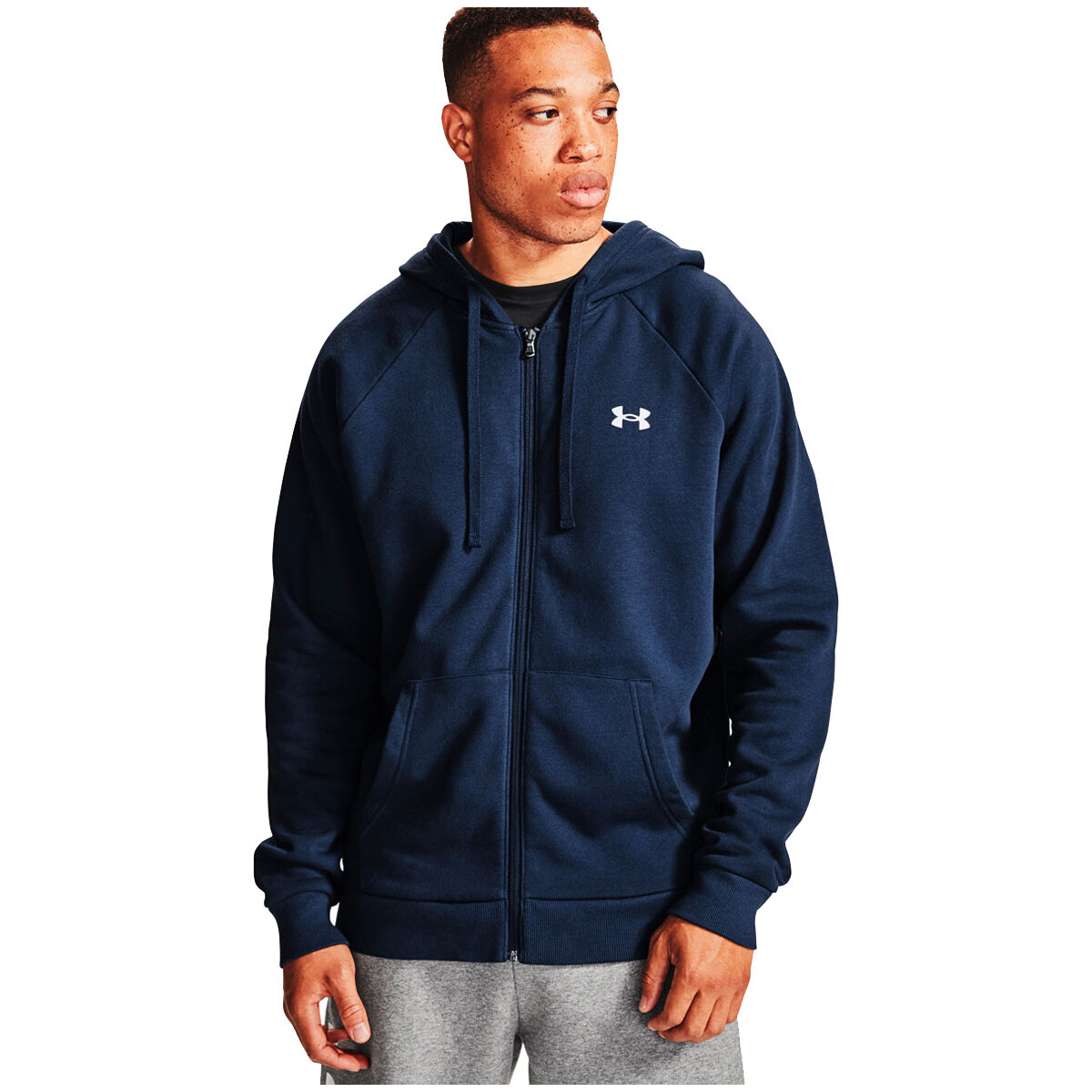 Under Armour Mens Rival Fitted Full Zip Warm-up Top 