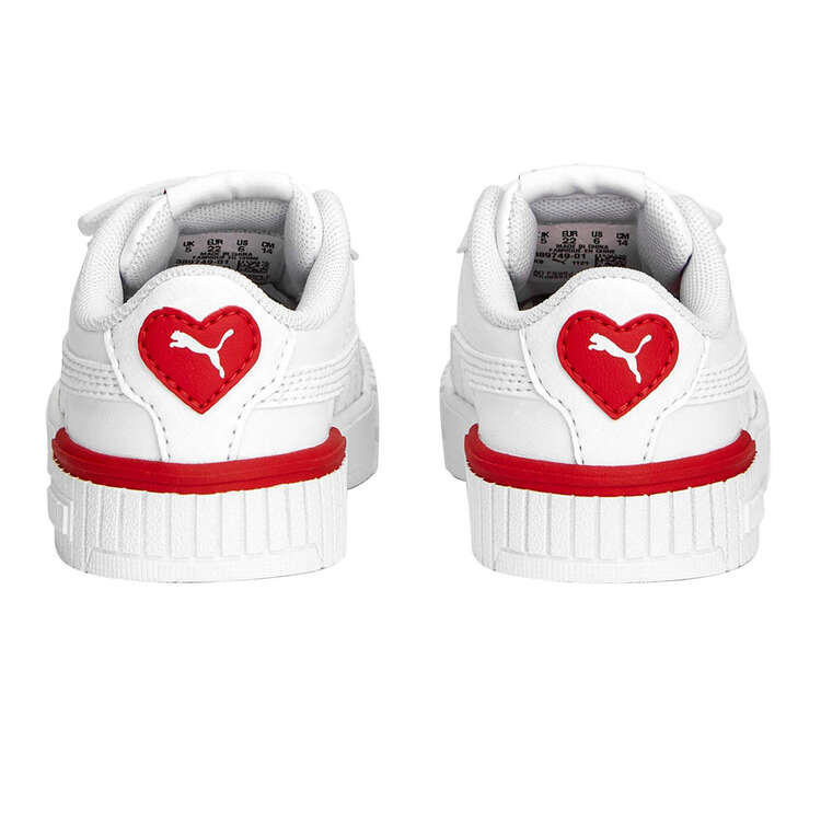 Puma Carina 2.0 Red Thread Toddlers Shoes, White/Red, rebel_hi-res