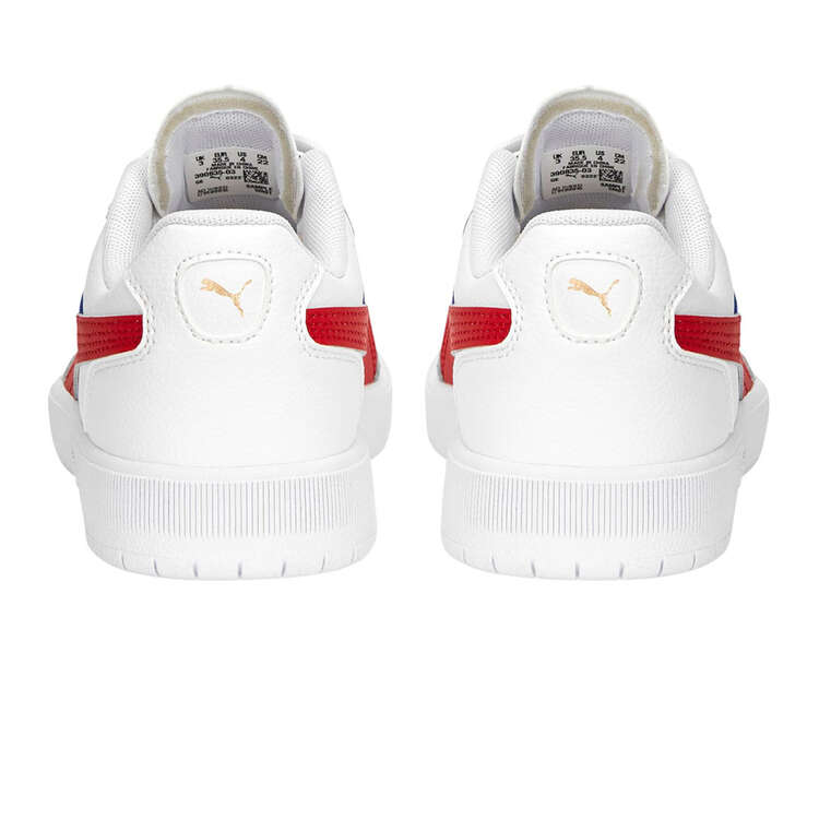 Puma Court Ultra GS Kids Casual Shoes, White/Red, rebel_hi-res