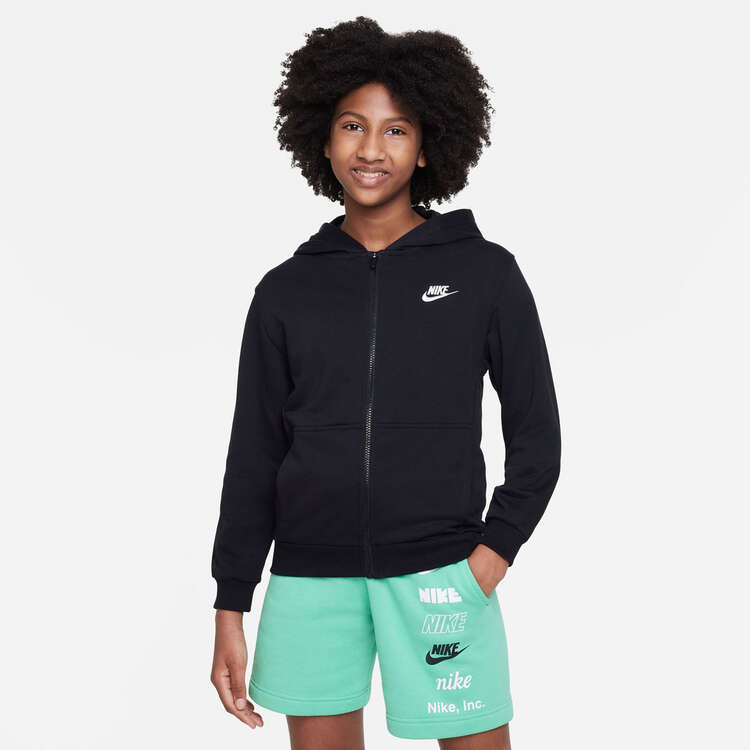 Nike Kids Sportswear Club Fleece Full-Zip Hoodie Black XS, Black, rebel_hi-res