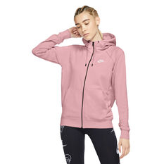 Nike Womens Sportswear Essentials Full Zip Hoodie Pink XS, Pink, rebel_hi-res