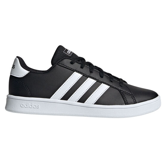adidas Grand Court GS Kids Casual Shoes, Black/White, rebel_hi-res