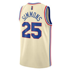 Nike Philadelphia 76ers Ben Simmons 2020/21 Mens Earned Jersey Neutral S, Neutral, rebel_hi-res
