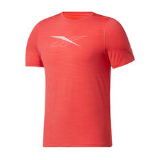 Reebok Mens Workout Ready ACTIVCHILL Tee Red XS, Red, rebel_hi-res