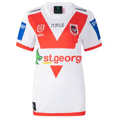 St George Illawarra 2021/22 Womens Home Jersey, White/Red, rebel_hi-res
