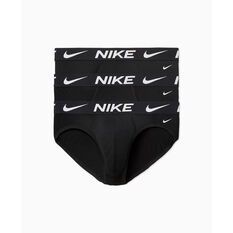 Nike Mens Essential Micro Hip Briefs 3 Pack, Black, rebel_hi-res