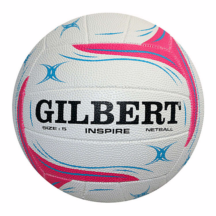 Gilbert Inspire Training Netball, White, rebel_hi-res