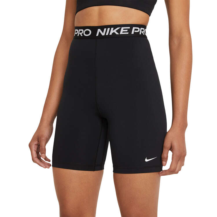 Nike Pro Womens 365 High-Rise 7 Inch Shorts Black XS, Black, rebel_hi-res