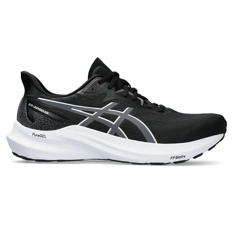 Asics GT 2000 12 Mens Running Shoes Black/Grey US 7, Black/Grey, rebel_hi-res