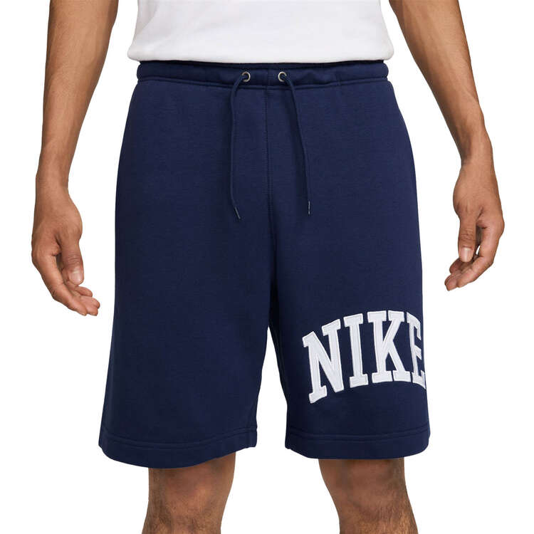 Nike Club Fleece Mens French Terry Shorts Navy/White XS, Navy/White, rebel_hi-res