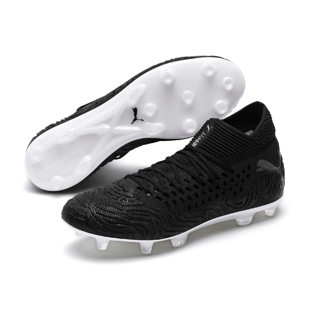 all black puma football boots