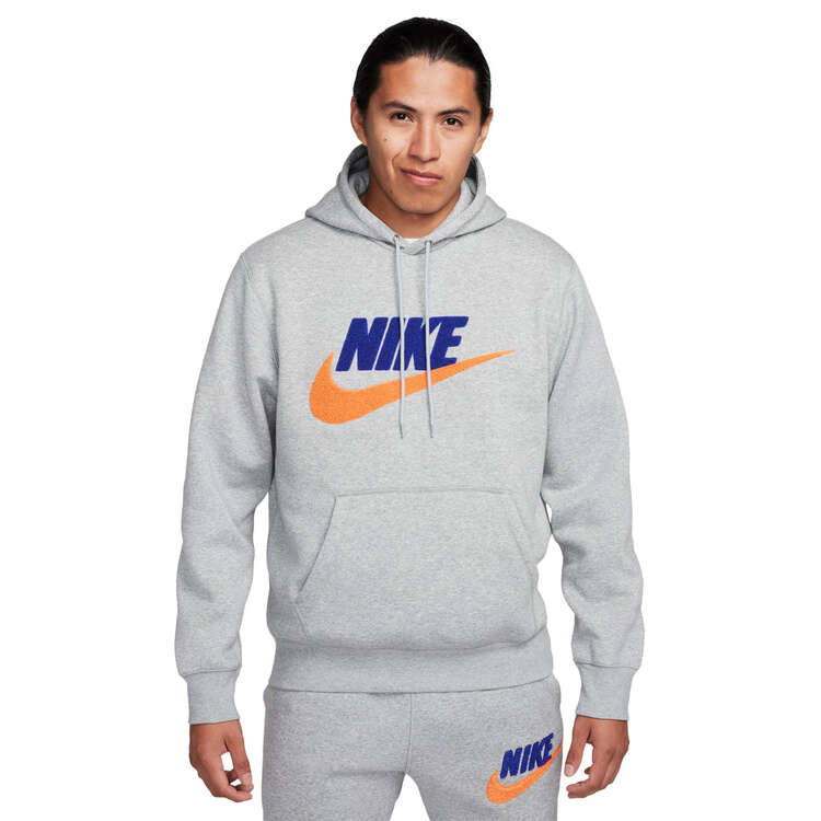 Nike Club Fleece Mens Pullover Hoodie, Grey, rebel_hi-res