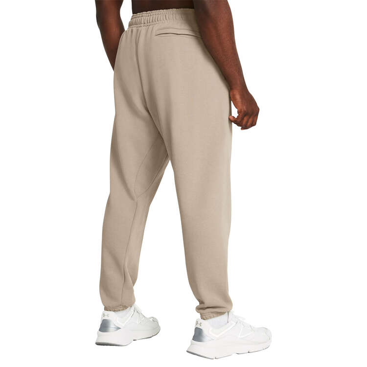 Under Armour Mens UA Heavyweight Terry Jogger Pants, Taupe, rebel_hi-res