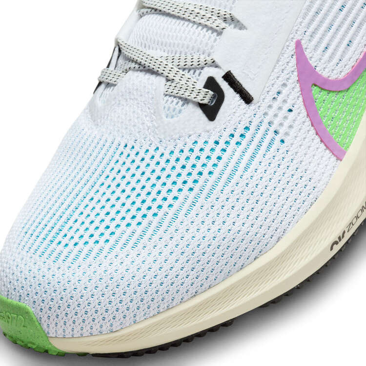 Nike Air Zoom Pegasus 40 SE Mens Running Shoes, White/Multi, rebel_hi-res