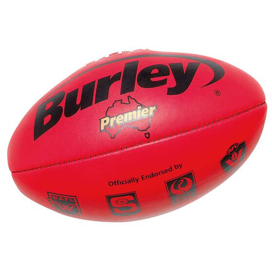 Burley Premier AFL Ball, Red, rebel_hi-res