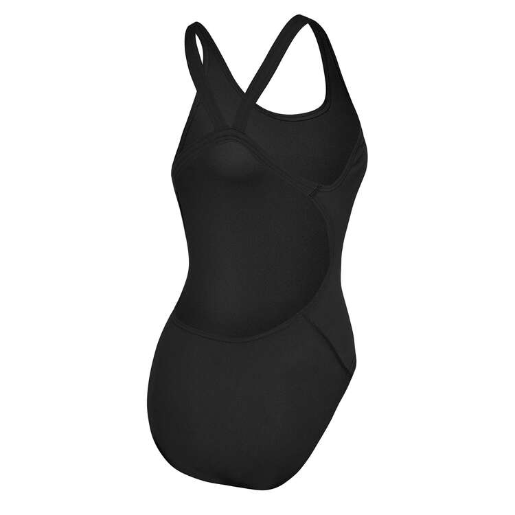 Speedo Womens Endurance Leaderback Swimsuit, Black, rebel_hi-res