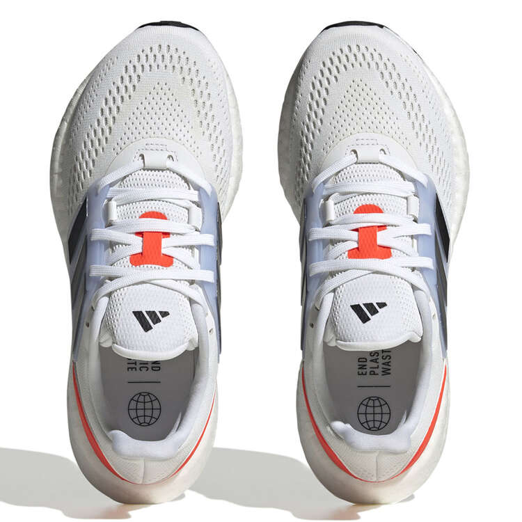 adidas Pureboost 22 Womens Running Shoes, White/Black, rebel_hi-res