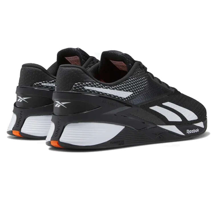 Reebok Nano X3 Mens Training Shoes Black/White US 8, Black/White, rebel_hi-res