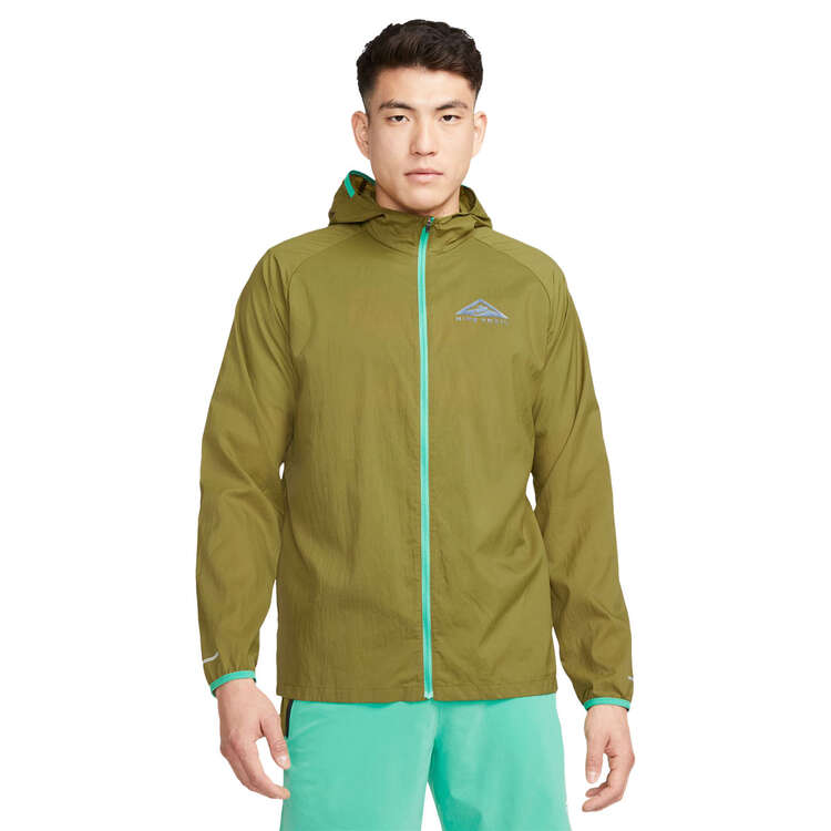 Nike Mens Trail Aireez Lightweight Running Jacket Green S, Green, rebel_hi-res