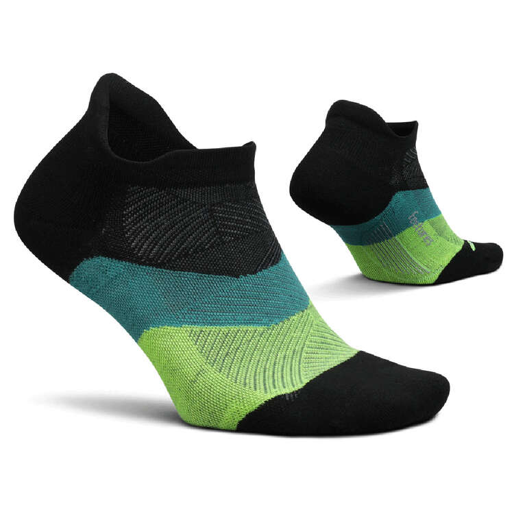 Feetures Elite Light Cushion No Show Tab Socks Black XL - MEN 12.5-15.5, Black, rebel_hi-res