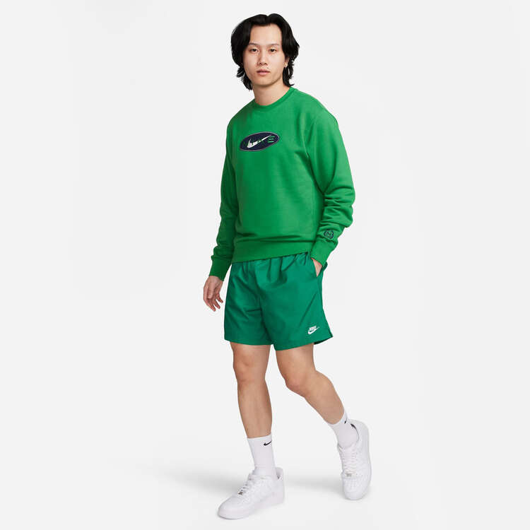 Nike Mens Sportswear French Terry Sweatshirt, Green, rebel_hi-res