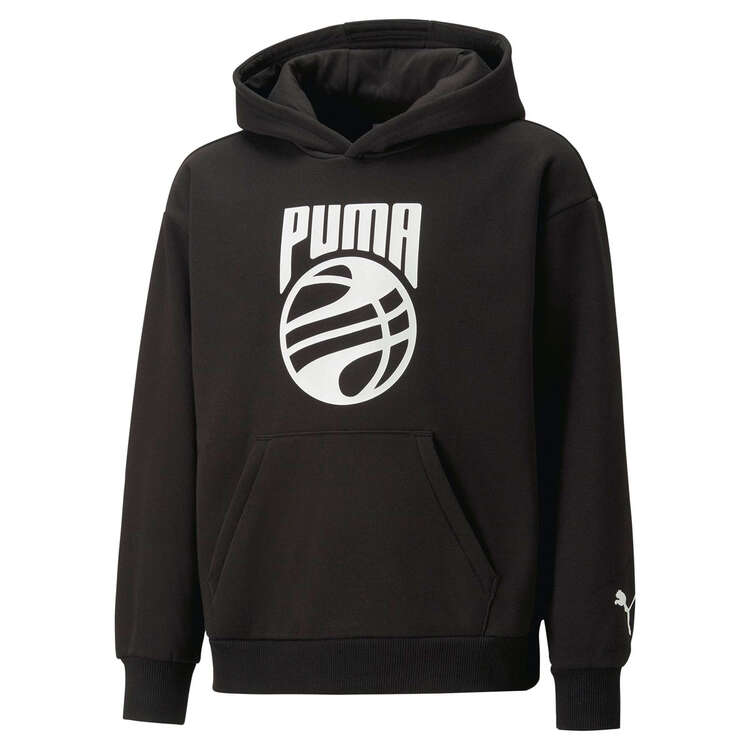 Puma Youth Basketball Posterize Hoodie, Black, rebel_hi-res
