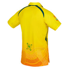 Cricket Australia 2021/22 Mens Indigenous Replica Shirt Yellow S, Yellow, rebel_hi-res