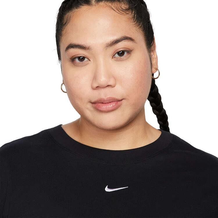 Nike Womens Sportswear Essential Tee (Plus Size), Black, rebel_hi-res