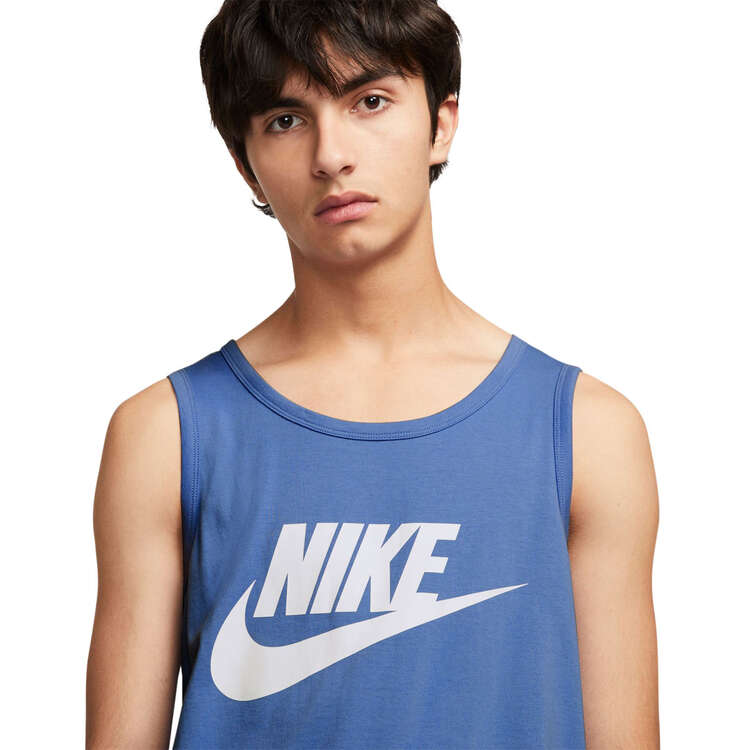 Nike Mens Sportswear Icon Futura Tank Blue XS, Blue, rebel_hi-res