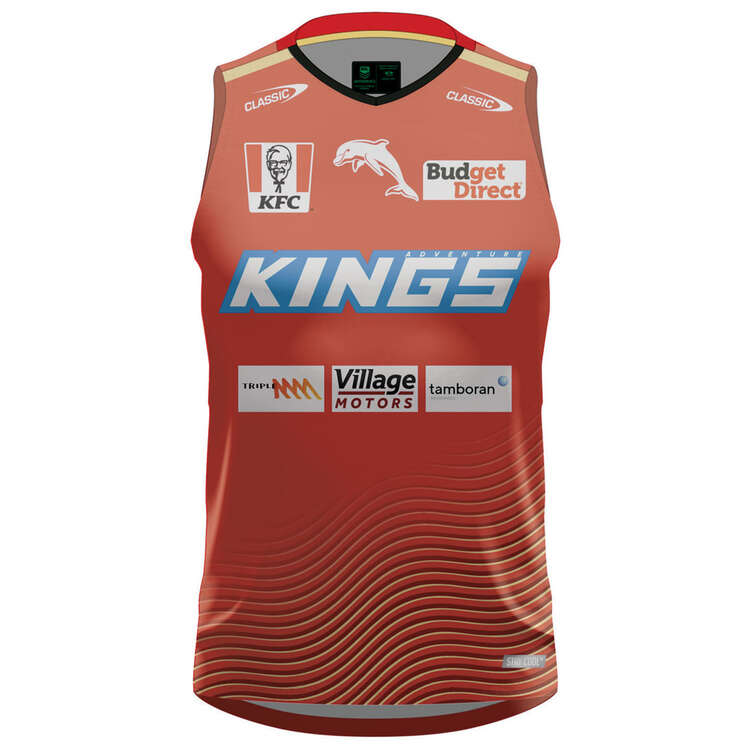 Dolphins 2024 Mens Training Singlet Red S, Red, rebel_hi-res