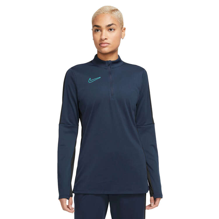 Nike Womens Dri-FIT Academy 23 Drill Top, Blue/Black, rebel_hi-res